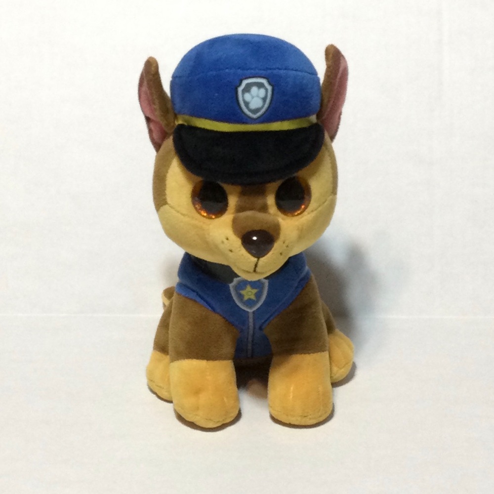TY Paw Patrol Chase Plush Stuffed Toy 10 inches by 5 inches